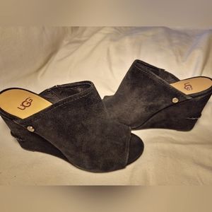 UGG Suede Slide Wedge Shoes